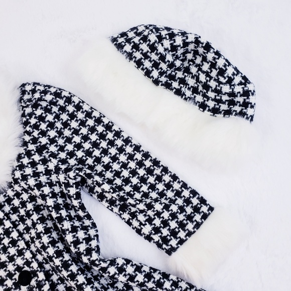 🚫SOLD🚫 Bonnie Baby Houndstooth Dress Coat Set - Picture 5 of 6